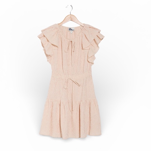 Dandelion & Dunes – Stripe Flutter Sleeve Mini Dress - Picture 3 of 5